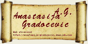 Anastasija Gradoćević vizit kartica